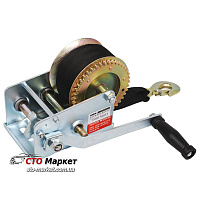 Лебедка ручная 900 кг (2000lbs), нейлоновый ремень Миол (80-465)