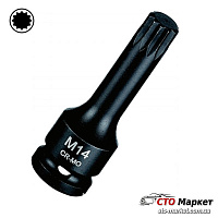 Головка ударная средней глубины SPLINE 1/2 М14 L=78 мм (447714 JTC)