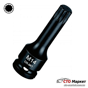 Головка ударная средней глубины SPLINE 1/2 М14 L=78 мм (447714 JTC)