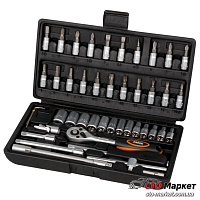 Набор инструмента 46 ед.,1/4 4-14 мм, биты 21 ед., Миол (58-160)