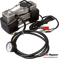 Миникомпрессор атомобильный двухпоршневой 12 В, 10 бар, 60 л/мин клеммы Miol (81-118)