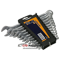 Набор ключей рожково-накидных 12 шт, CRV 6-22 мм Миол (51-710)