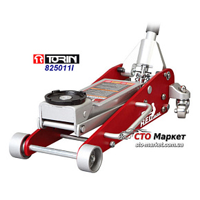 Домкрат алюминиевый 2,5 т, с двойной помпой 100-460 мм Торин (T825011L)