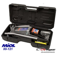 Домкрат гидравлический подкатной 2 т, 130-350 мм  в кейсе Миол (80-121)